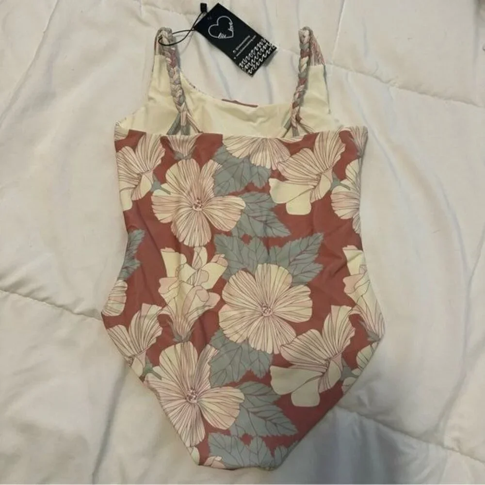 Retro Boho Flower Power One-Piece Baby Swimsuit Girls Size 4T